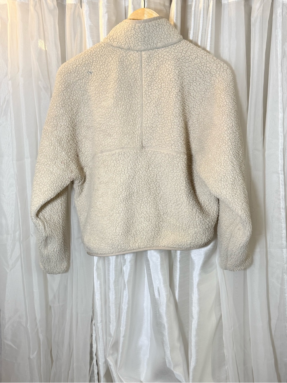 TNA Cream Sherpa Half-Zip Kids Puffer Jacket - Picture 6 of 7